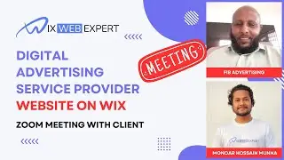 Digital Advertising Service Provider Website On Wix | Live Zoom Meeting With Client