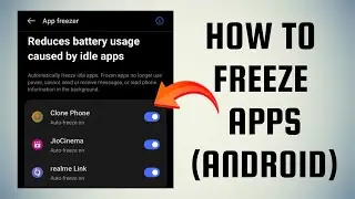 How To Freeze Apps (Android)|| Rsha26 Solutions