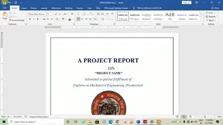 How to prepare final year project report in ms word watch complete video and Download Report Format