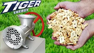 EXPERIMENT Alphabet Tiger Biscuits Vs Meat Grinder  I Mr-Crack I