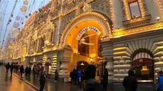 ⁴ᴷ Moscow walking tour - Winter in Nikolskaya Street 2020 (full version)