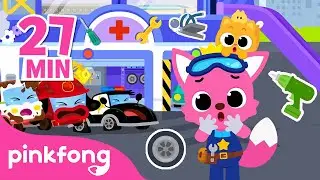 Ouch! Police car is hurt | Car Hospital | Cars Rescue Song | Pinkfong Car Story