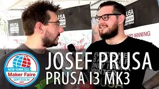 First Look at Original Prusa i3 mk3 3D Printer #MFNY17 - Josef Prusa at Maker Faire New York 2017