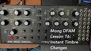 Moog DFAM percussion synthesizer tutorial Lesson 16: Instant Timbre Changes and Performance Ideas