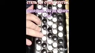 БАЯН.СТЕПЬ ДА СТЕПЬ КРУГОМБЕЗ НОТ АККОРДАМИ C,G,F, КАК НА ГИТАРЕ.СТИХИ:ИВАН СУРИКОВ.