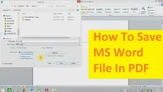 How To Save MS Word File In PDF (Without Download Any Software Or Without Using Any Website)