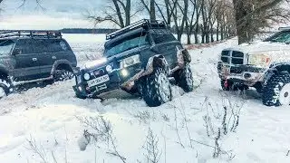 Зимний Offroad, ТАЩИМ ФУРЫ, спасли мерседеса с поля.