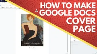 How to Make a Google Docs Cover Page