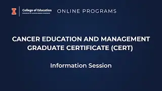 Online Programs - Cancer Education and Management, Graduate Certificate (CERT)