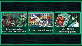 Ninja Velociraptor's infiltrating the Ptera Labs + T-Rex Cops's Stakeout + DR. Ptera's Matching Game