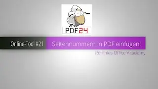 PDF24 #21: Seitennummern in eine PDF-Datei einfügen!