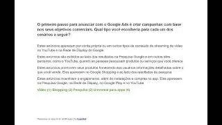 Respostas do exame em Rede de Pesquisa do Google Ads | respostas ao exame de certificação 