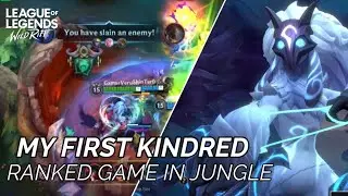 MY FIRST KINDRED GAMEPLAY | RANKED GAME IN JUNGLE | WILD RIFT