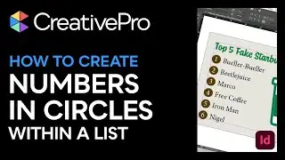 InDesign: How to Create Numbers in Circles Within a List (Video Tutorial)