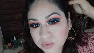 maquillaje azul para fotos