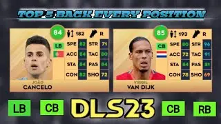 DLS 23 | Top 5 Best Player's At Every Back Position | @FootballSoccerRick | 💥😱