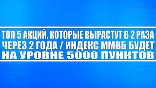 Топ 5 акций, которые вырастут в 2 раза через 2 года! Индекс Мосбиржи выйдет на уровень 5000 пунктов