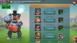 LIMITED CHALLENGE FULL STEAM AHEAD - STAGE 4 GREAT ESCAPE - LORDS MOBILE - F2P HEROES - FULLY AUTO