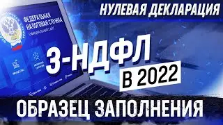 Образец заполнения нулевой декларации 3-НДФЛ в 2022 году при продаже квартиры