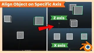 Align Multiple Objects on Specific Axis | Blender Tutorial