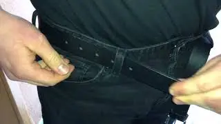 How to put on a normal belt wearing a common leather belt DIY