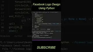 Make Facebook Logo In Python 😍 | 