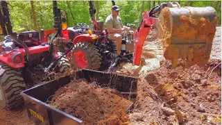 Cabin Build Part 2 - Excavate the Pad with TYM 2515 Tractor Backhoe