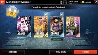 OPENING FIVE 95+ PANTHEON PACK OPENING! NBA Live Mobile 18