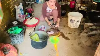 Making dinner in Laos 