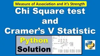 Crosstab, Chi square test, and Cramers V Statistic | Python Solution