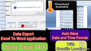 Excel Data transfer to word application using Excel VBA With Specific Location and auto save