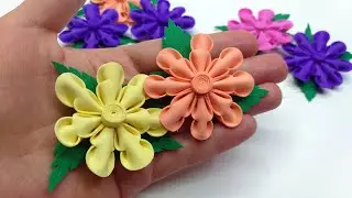 Super Easy EVA Foam Paper Flowers 🌸 Цветы из фоамирана @OldisDIY