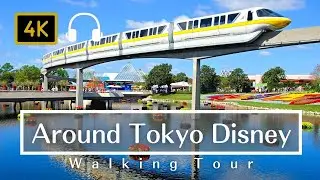 【４K】Walk around Maihama Tokyo Disney ／The day when a 20-year-old Japanese woman wears a KIMONO