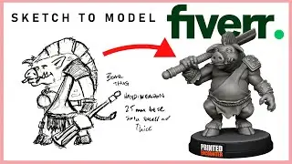 Turn your SKETCH into a MINIATURE with FIVERR