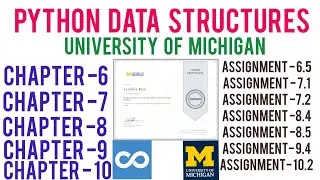 Coursera: Python Data Structures Complete Course Assignment Solutions |Python Data Structures Answer