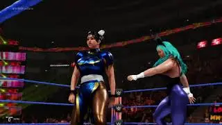 (REQUEST) BUNNY BULMA & CHUN-LI VS NAOMI & LANA ( iron man STINKFACE match )