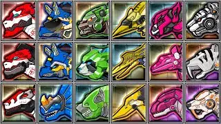 Dino Robot Corps - 18 Dinosaurs - Triceratops/Pterosaur/Velociraptor/Apatosaurus/Smilodon/Brontosaur