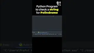 Python program to find a string if Palindrome or not 🐍😮