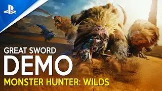 MONSTER HUNTER WILDS Exclusive Great Sword 4K PS5 Gameplay | OPEN WORLD RPG coming in 2025