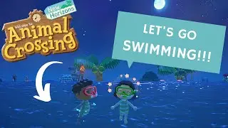 we go swimming!! 🎉animal crossing summer update!