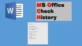 MS word how to view previous version history