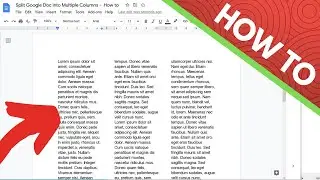 Split Google Doc into Multiple Columns  - How to