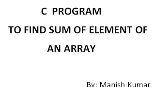 C program to find the sum of element of array-C programming tutorial-27