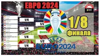 Евро 2024. Кто сыграет в 1/4? Схема плей-офф. Результаты, расписание всез пар