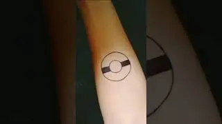 Menggambar Tato Bola Pokemon di Tangan #shorts #diytattoo #tato