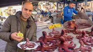 EXTREME Street food in Sicily, Italy - PALERMO FOOD HEAVEN - Street food market in Sicily, Italy