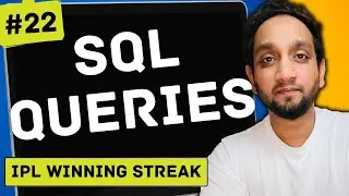 IPL Winning Streak - SQL Interview Query 22 | SQL Problem Level "HARD"