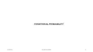 L05 Conditional probability