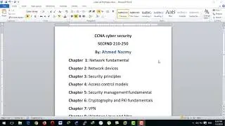 CCNA cyber security SECFND 210-250.Network Fundamentals.أحمد نظمى 1