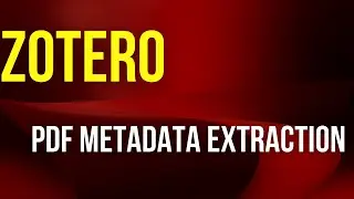 How to retrieve pdf metadata using Zotero citation manager